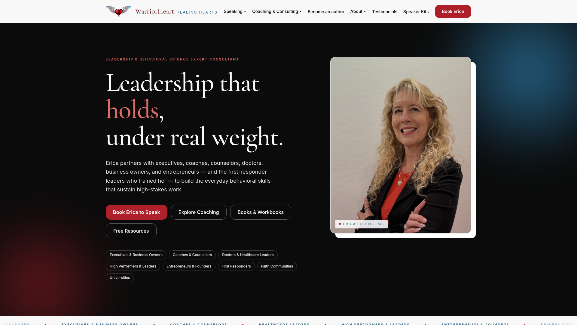 WarriorHeart — leadership and behavioral science consulting by Erica Elliott